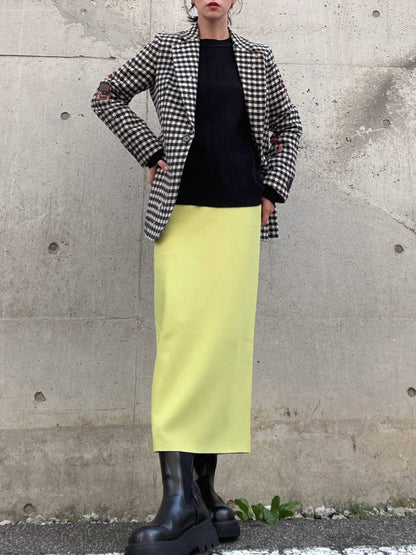 VILAGALLO chaqueta lana vichy jacket