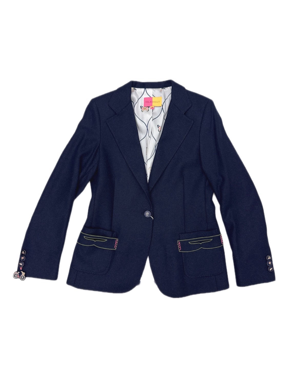 VILAGALLO CHAQUETA LANA MARINO jkt