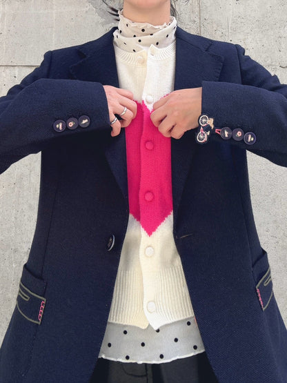 VILAGALLO CHAQUETA LANA MARINO jkt