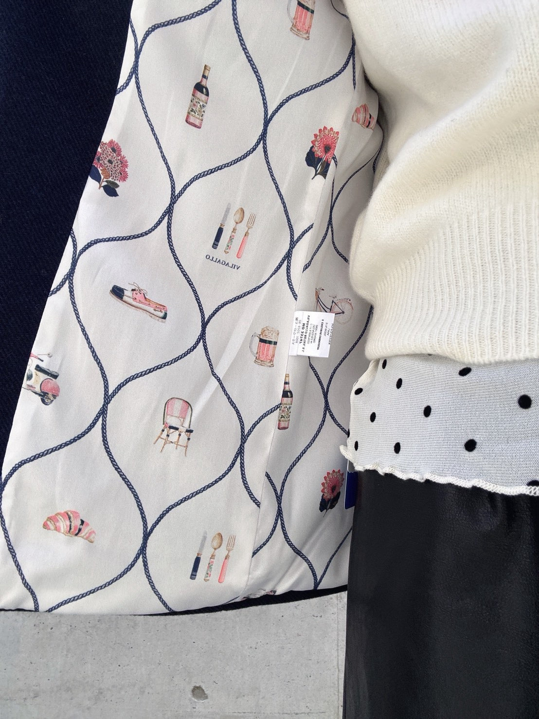 VILAGALLO CHAQUETA LANA MARINO jkt