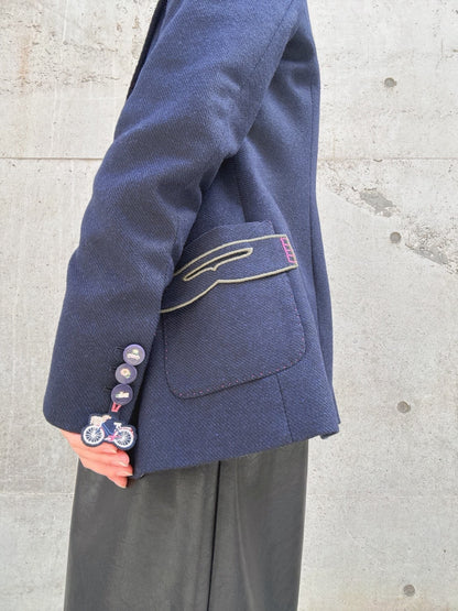 VILAGALLO CHAQUETA LANA MARINO jkt