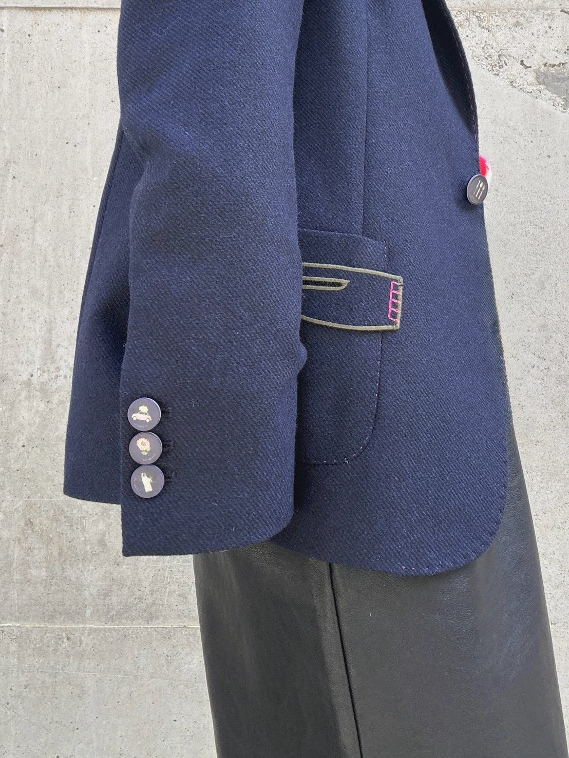VILAGALLO CHAQUETA LANA MARINO jkt