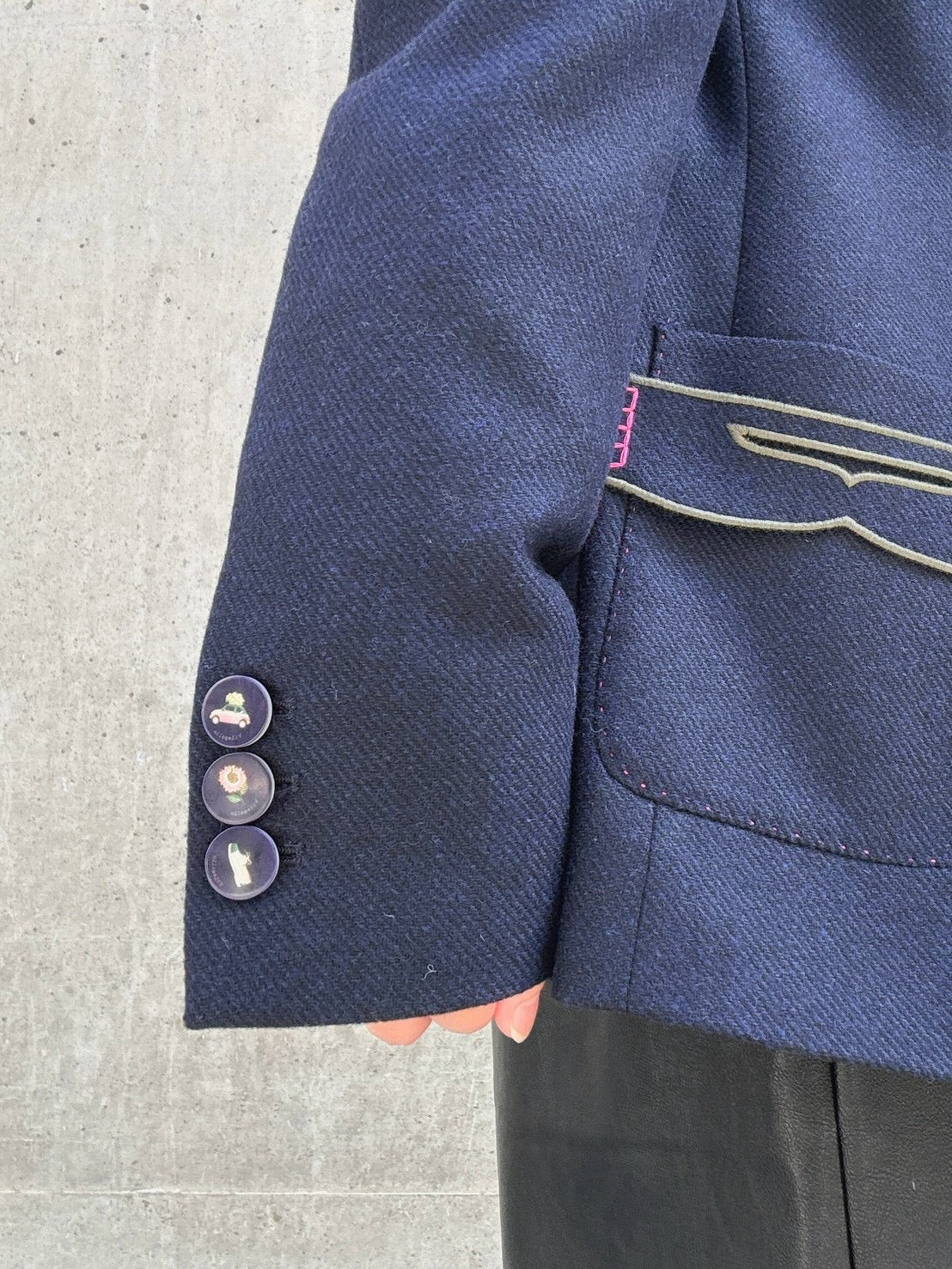 VILAGALLO CHAQUETA LANA MARINO jkt
