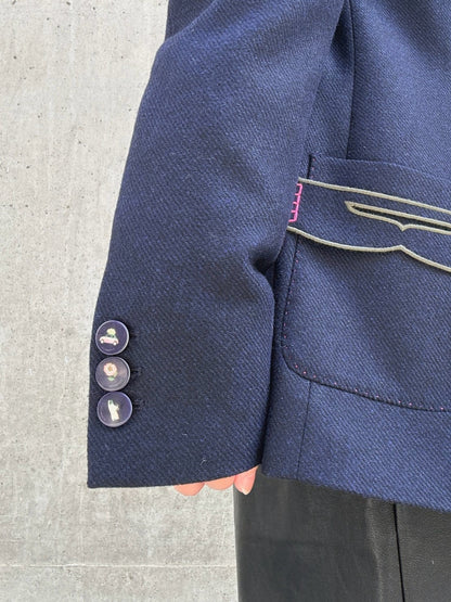 VILAGALLO CHAQUETA LANA MARINO jkt