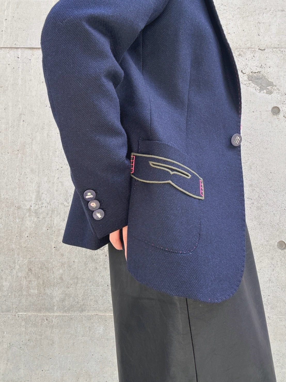 VILAGALLO CHAQUETA LANA MARINO jkt