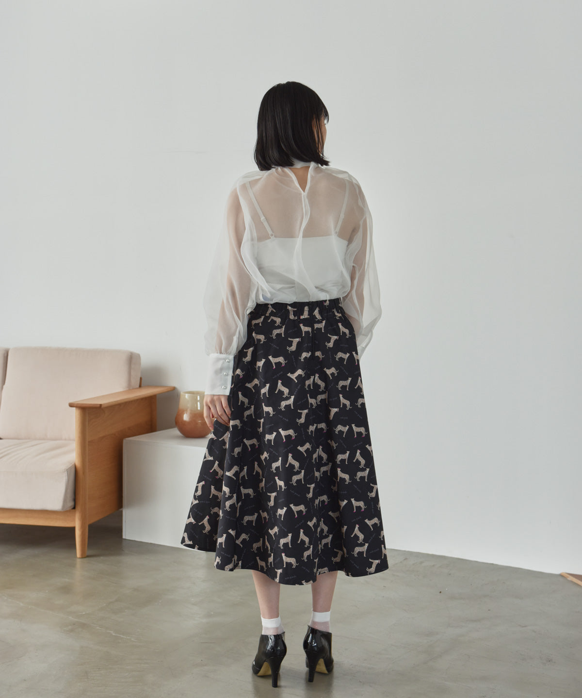 cheetah print flared skirt – miele grande