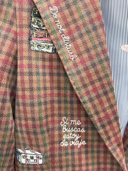 VILAGALLO chaqueta bordado hotelpata de gallo teja jacket