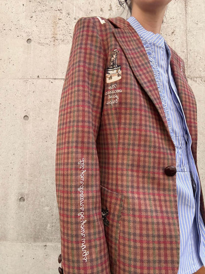 VILAGALLO chaqueta bordado hotelpata de gallo teja jacket