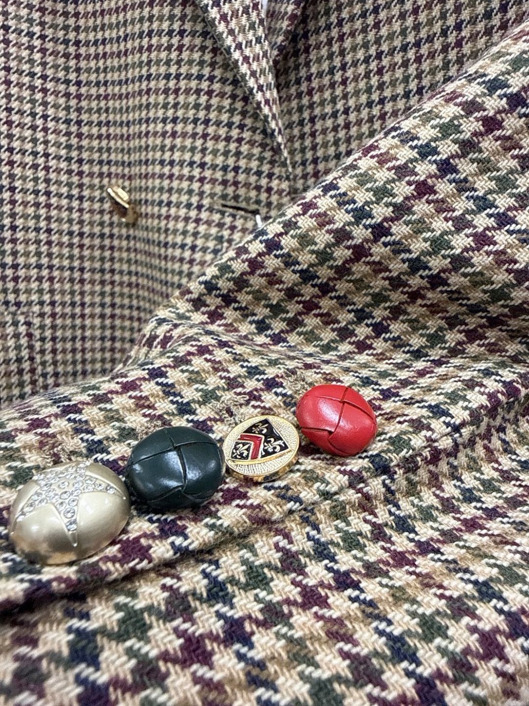 VILAGALLO abrigo pata de gallo burdeos noria long jacket