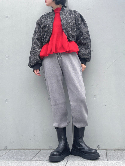 thin rib knit pants