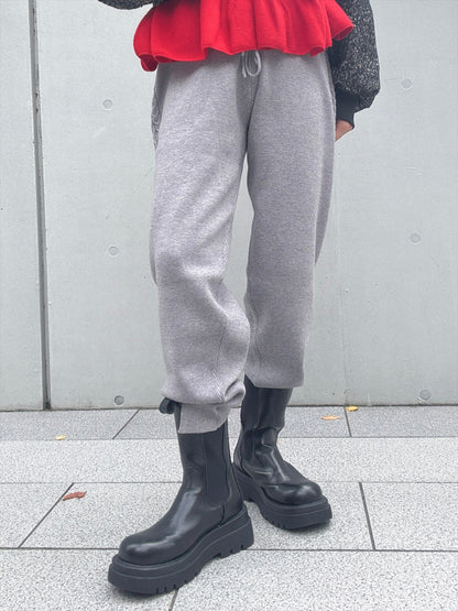 thin rib knit pants