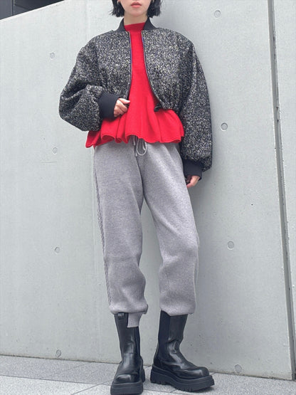 thin rib knit pants