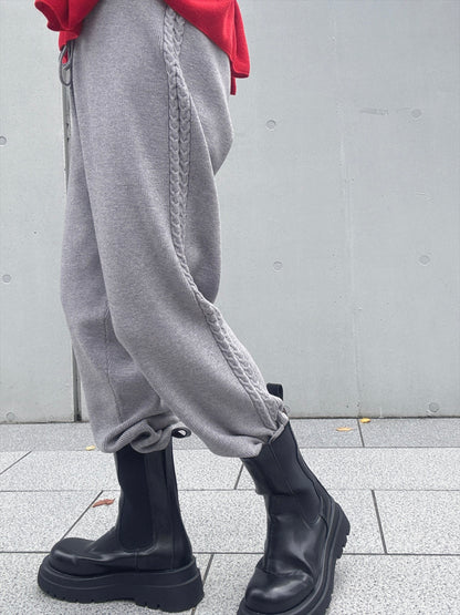 thin rib knit pants