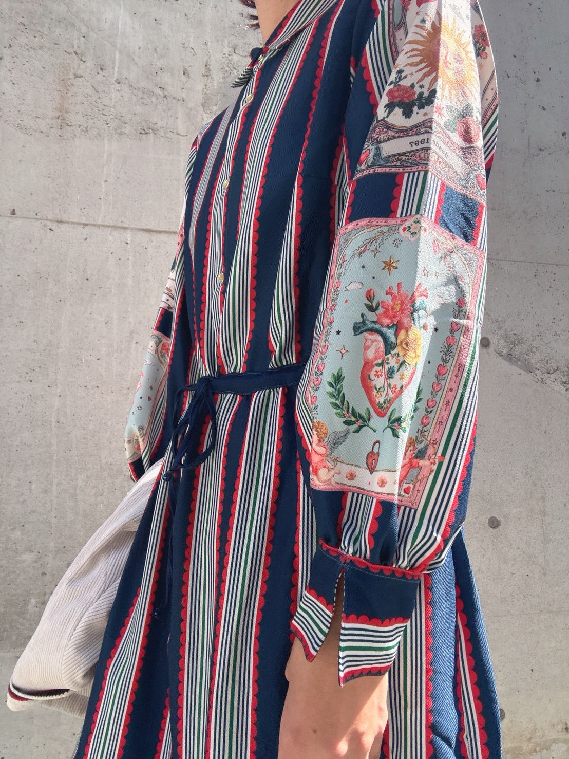 VILAGALLO VESTIDO RAYAS Y CARTAS MADRID  one piece