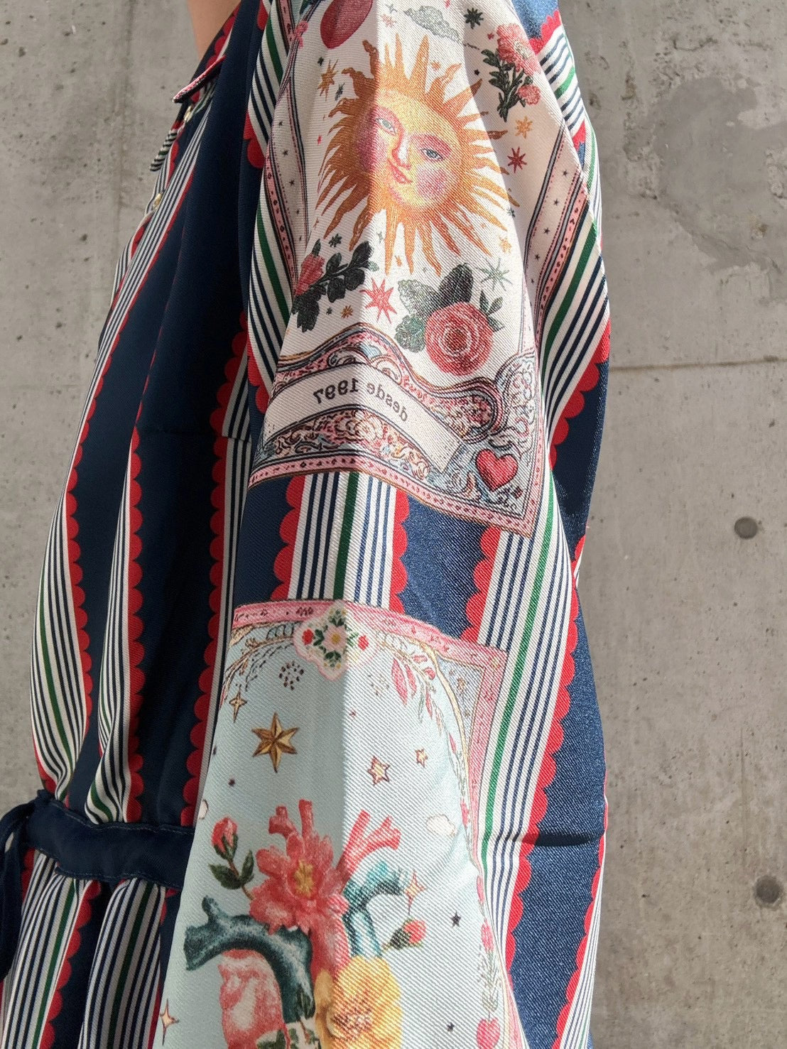 VILAGALLO VESTIDO RAYAS Y CARTAS MADRID  one piece