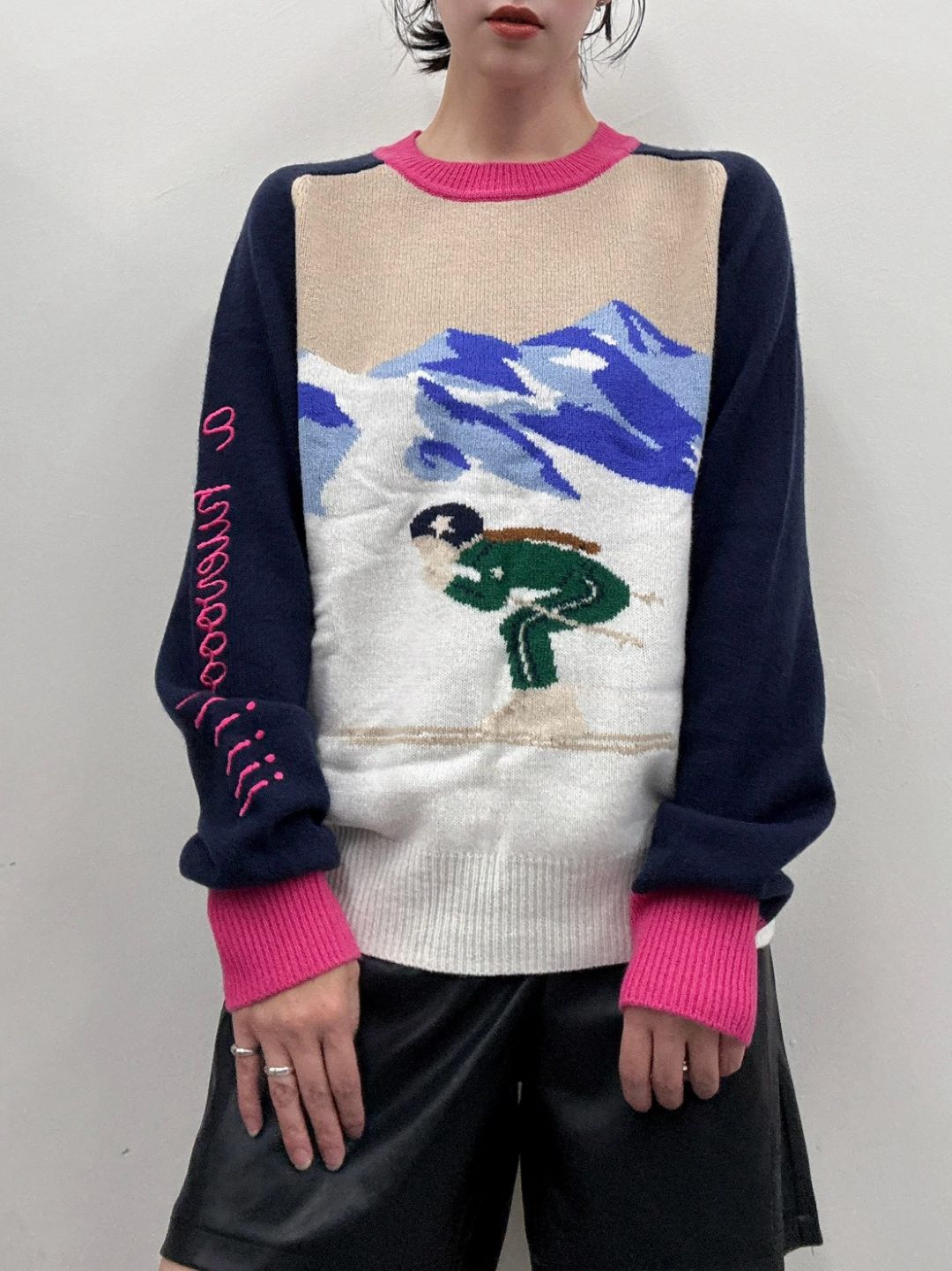 VILAGALLO jersey ski rosay marino wool knit