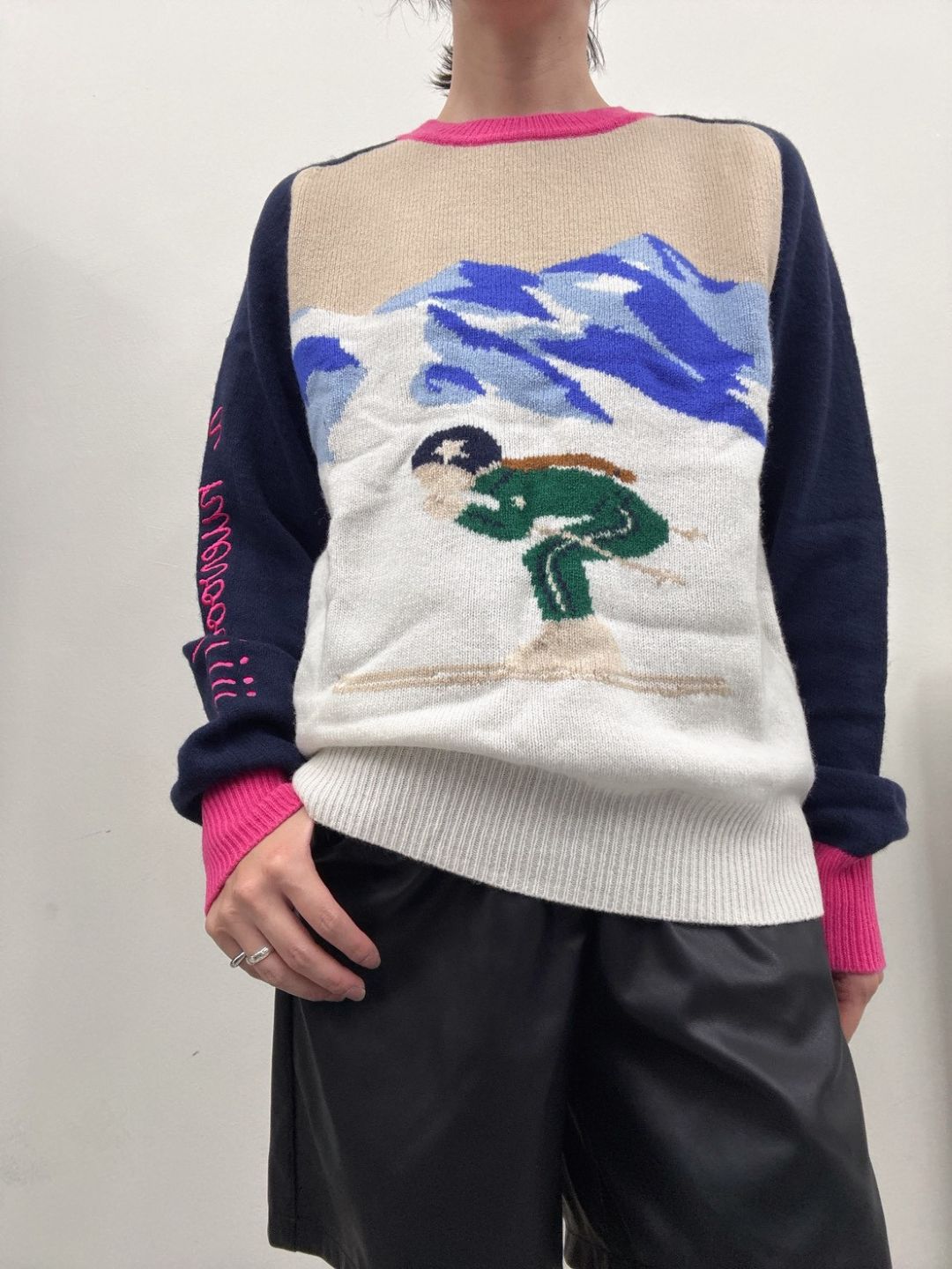 VILAGALLO jersey ski rosay marino wool knit