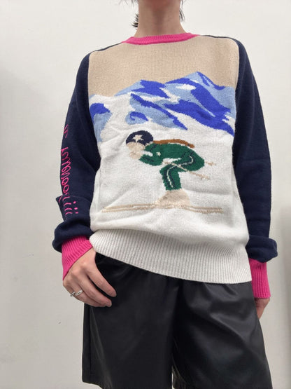 VILAGALLO jersey ski rosay marino wool knit