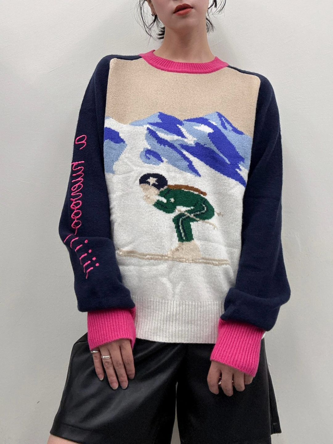 VILAGALLO jersey ski rosay marino wool knit