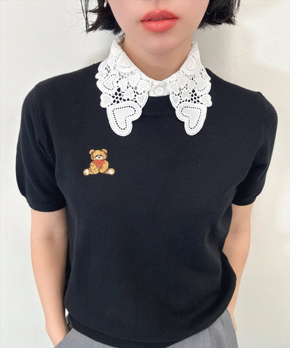 heart lace false collar