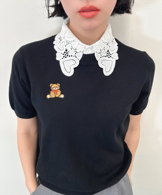 heart lace false collar