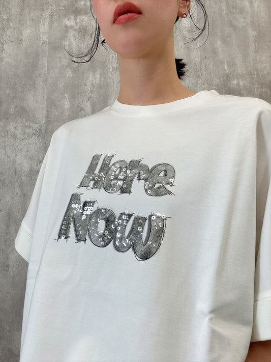 sequins logo T shirt