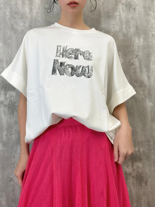sequins logo T shirt