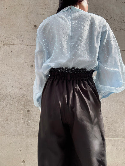 dot organdy blouse