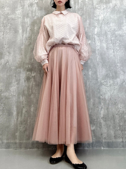 dot organdy blouse