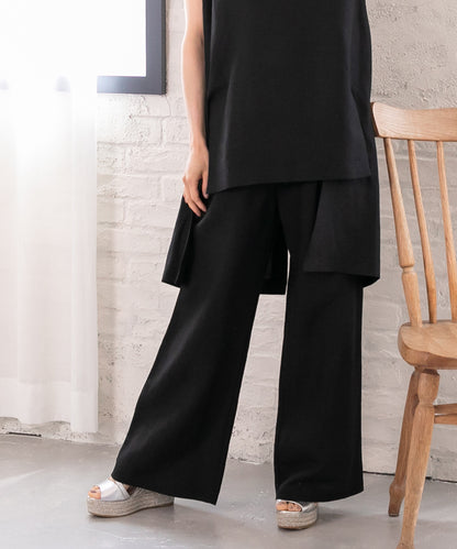 hemp×rayon wide pants