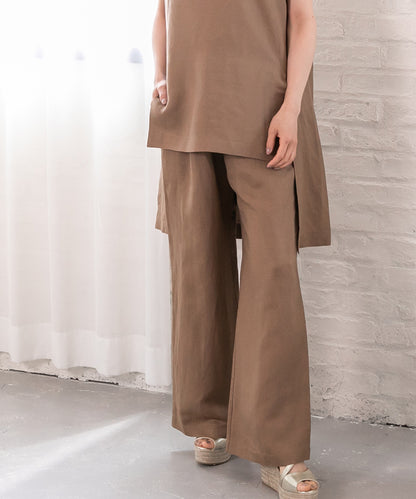 hemp×rayon wide pants