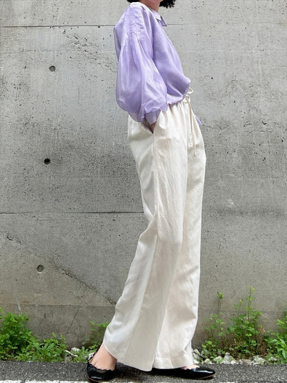 hemp rayon wide pants