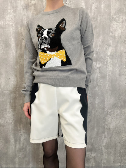 color scheme scalloped shorts