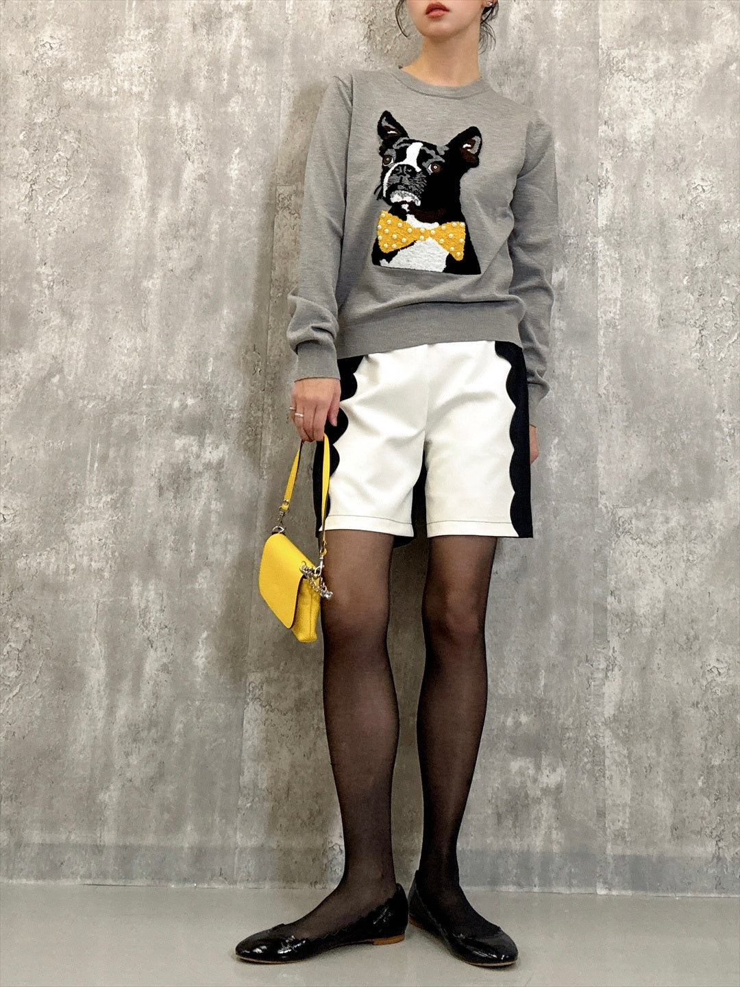 color scheme scalloped shorts