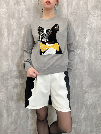 color scheme scalloped shorts