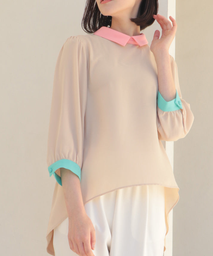 small collar blouse