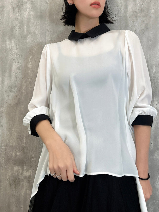 small collar blouse