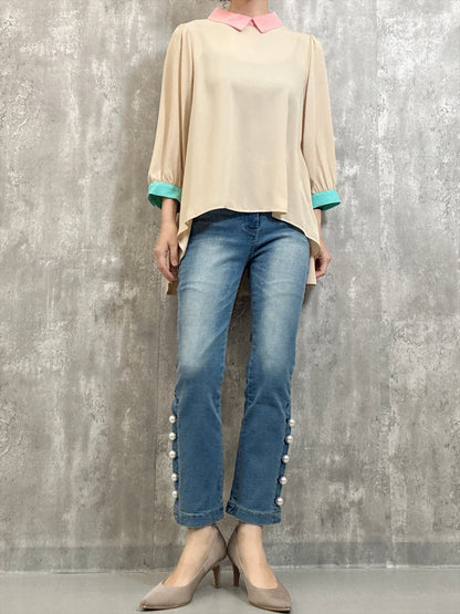 small collar blouse