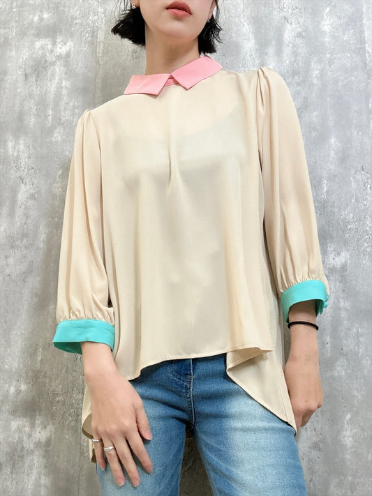 small collar blouse