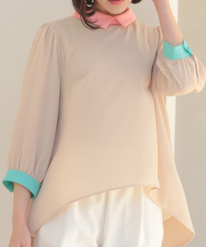 small collar blouse