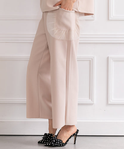 tulle  frills pocket pants