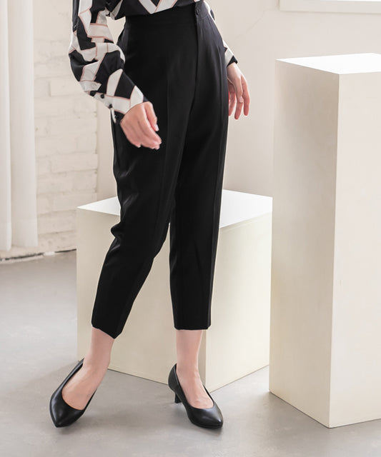 side satin center press pants