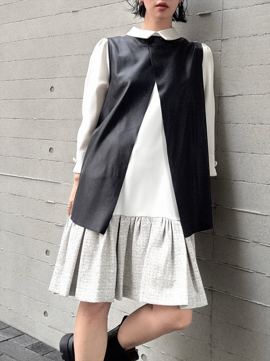 fake leather vest