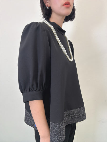 stand collar blouse