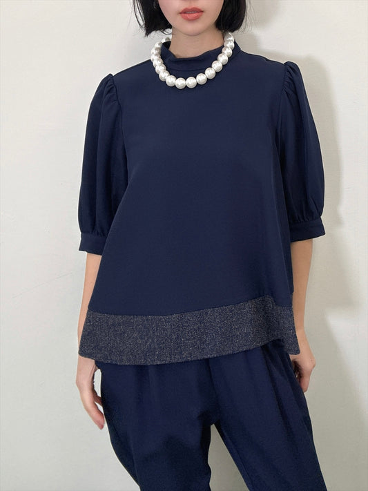 stand collar blouse