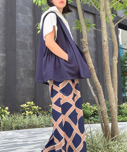 waist side gather gilet