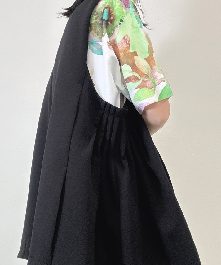 waist side gather gilet