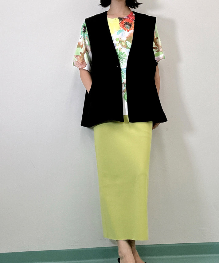 waist side gather gilet