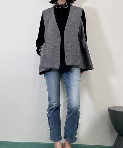 waist side gather gilet