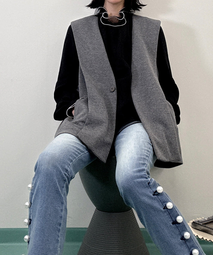 waist side gather gilet